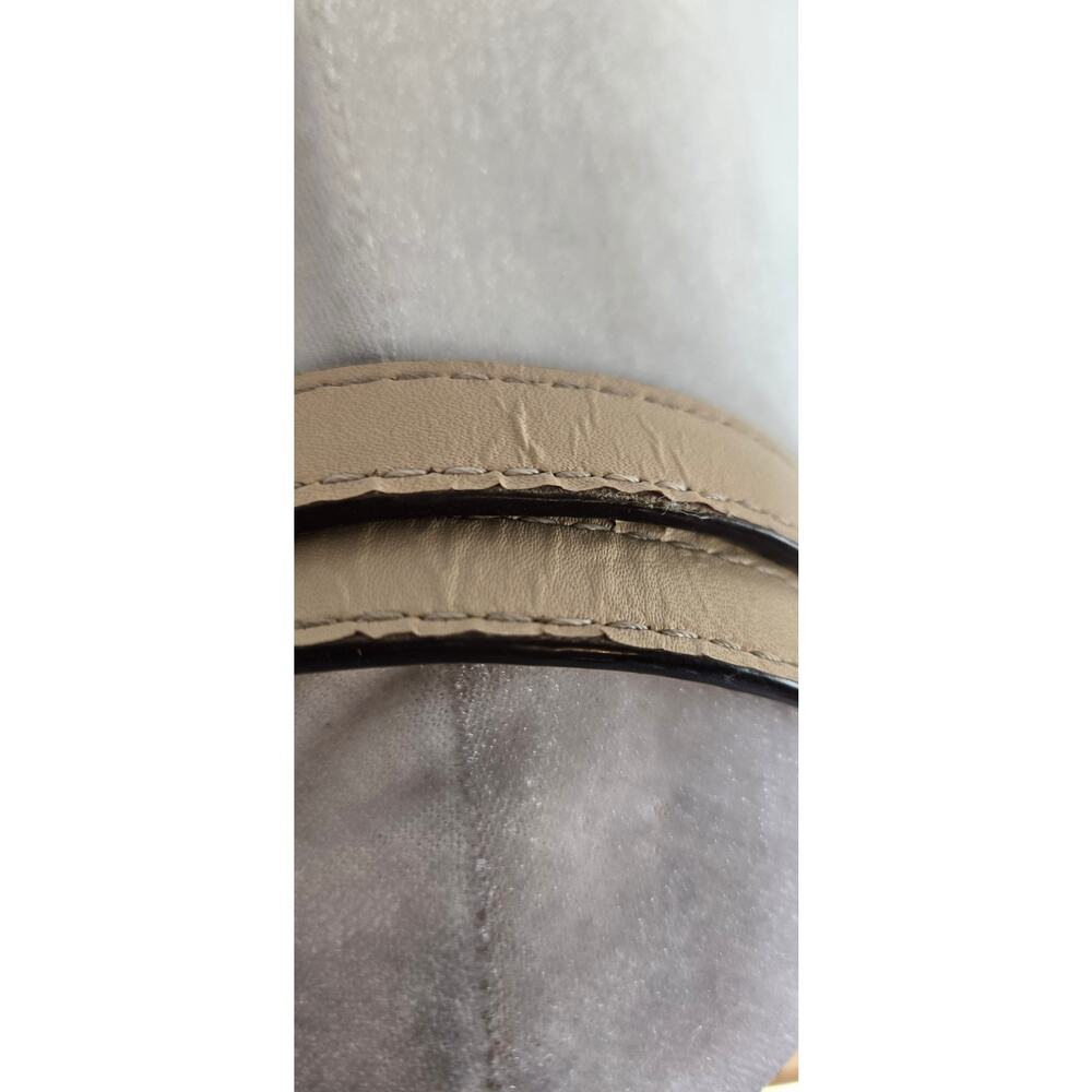 🎄 Michael Kors leather bag medium pewter grey tan gold - Picture 16 of 17